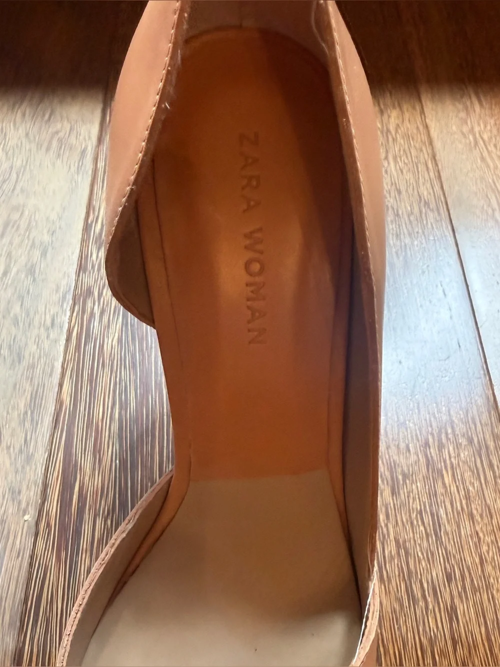 Zara Tan Pointed D'Orsay Pumps Size 37